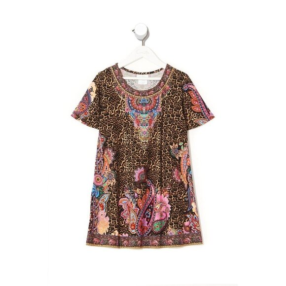 Milla by Camilla Kids Tshirt Dress With Flare Hem 8Mayfair Mary leopard print - Picture 1 of 8